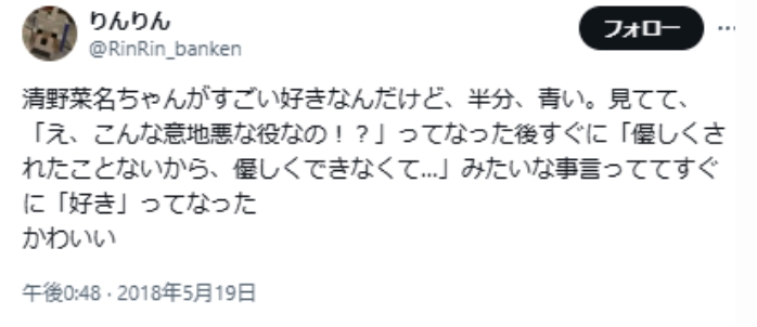 清野菜名に関するX