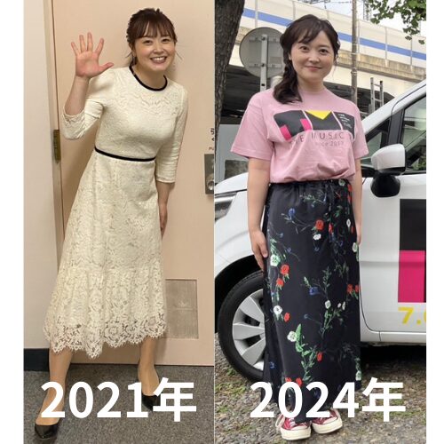2021年と2024年の水卜麻美